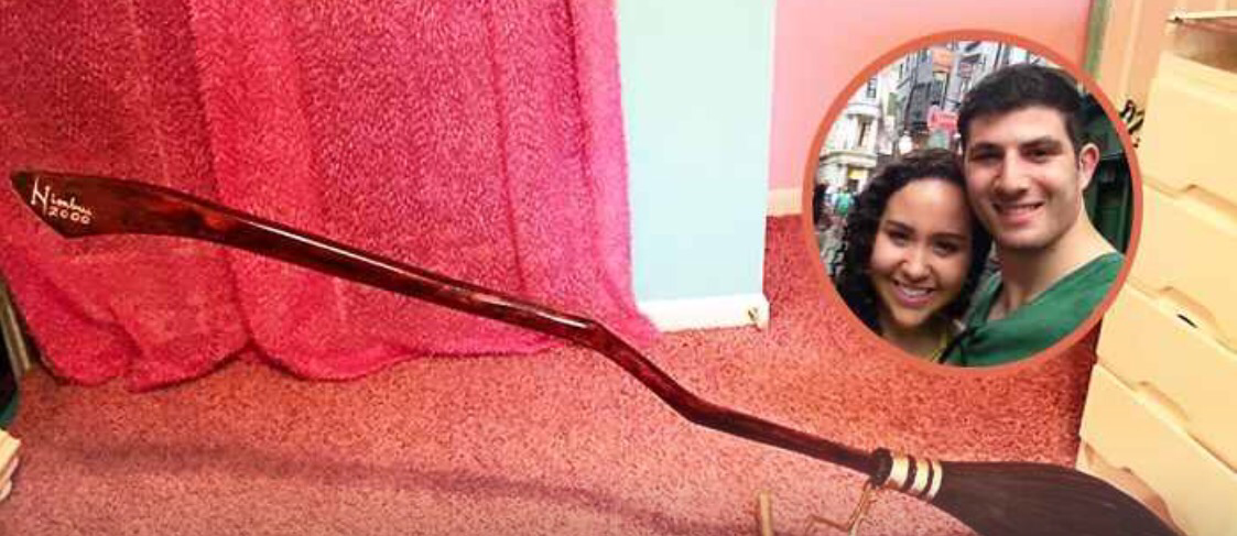 KVJShow's tweet photo. This man made his girlfriend a replica of the Nimbus 2000 from @HarryPotterFilm #HarryPotter https://t.co/7f6zqftKAK https://t.co/mR6pFQUgJP