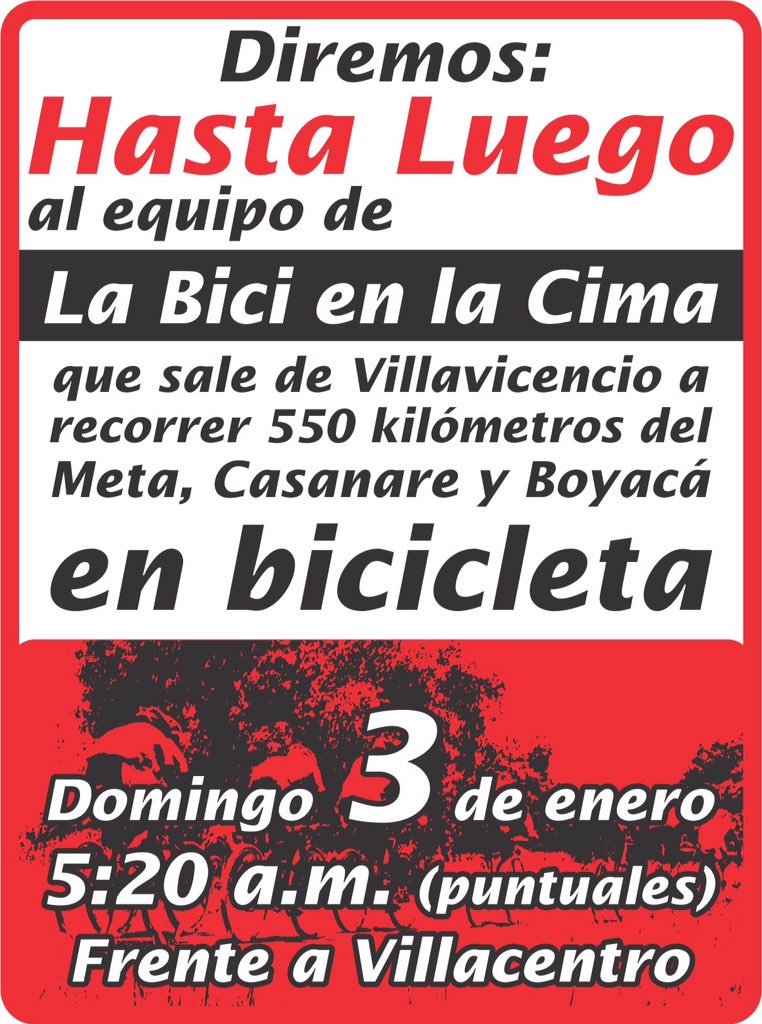JimenaRivera's tweet photo. Junto a los chicos de #LaBiciEnLaCima que mañana arrancan su tercera CicloTravesía saliendo de Villavo la bella. 🚲 https://t.co/4yOtbGVSlC