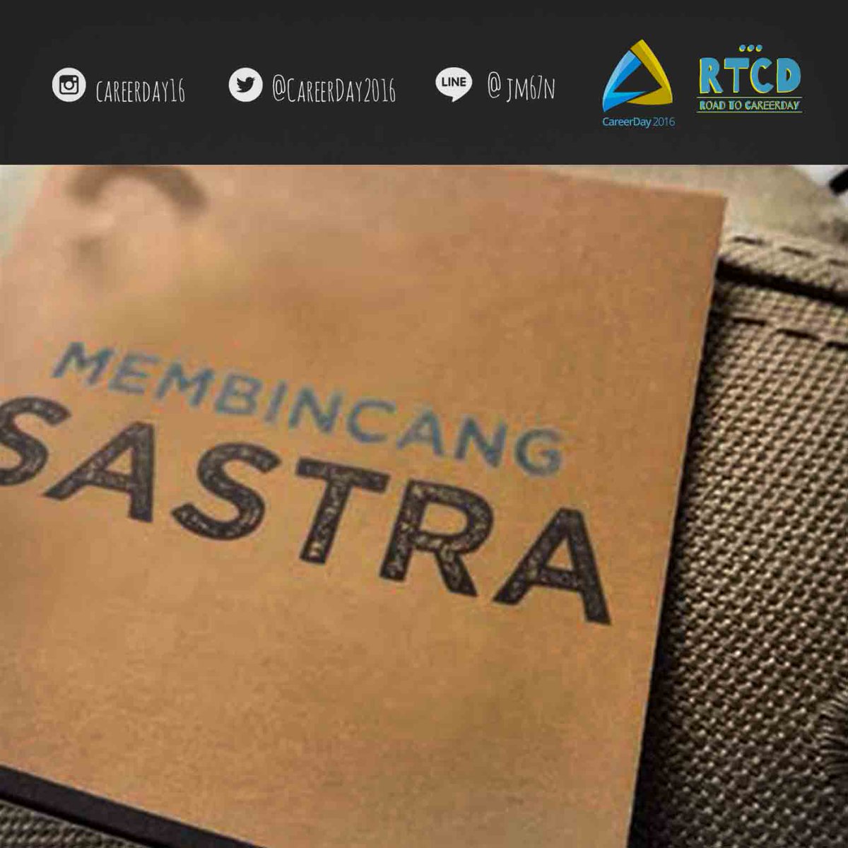 Rumpun Sastra dan Budaya

👇👇👇👇👇👇👇👇👇👇
line.me/ti/p/%40jmg667… …
atau di
instagram.com/careerday16/ 
So, stay tune guys 😉