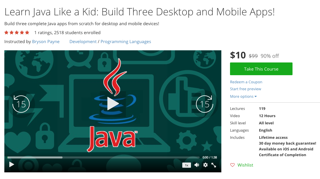 TeamCtrlAltDel's tweet photo. Learn or improve your JAVA skills. Check out this new course by our mentor, @professorpayne! https://t.co/A1ANgJm3OJ https://t.co/KzRMRrRckq