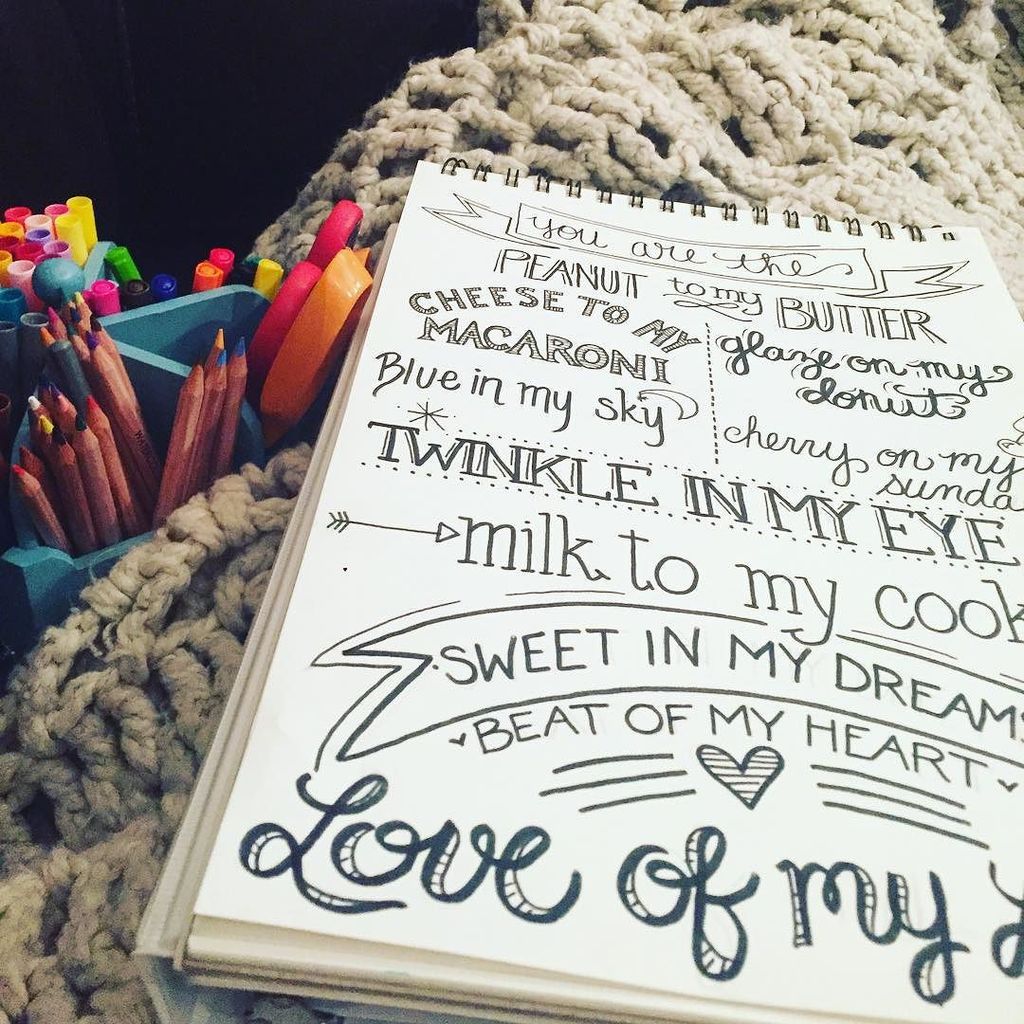 Druthersco's tweet image. By kendraparish #icantstop #creativehigh #handlettering #valentinesday #love #kendradoodles #doodling #peanuttomybu…