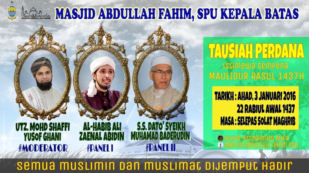 Darul_Murtadza's tweet photo. Habib Ali Zaenal Abidin Al-Hamid
Masjid Abdullah Fahim, Kepala Batas

Ayuh warga Utara! https://t.co/IjdZreSqY6