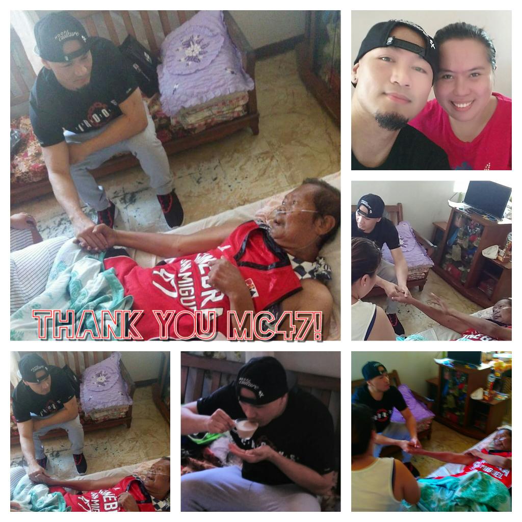 lehcar_102986's tweet photo. An unexpected visitor! answed prayer for Papa Gani! Tnk u @officialMC47 for ur kind heart!

#wishgranted 
#agoodman https://t.co/A4DkPQZhZV
