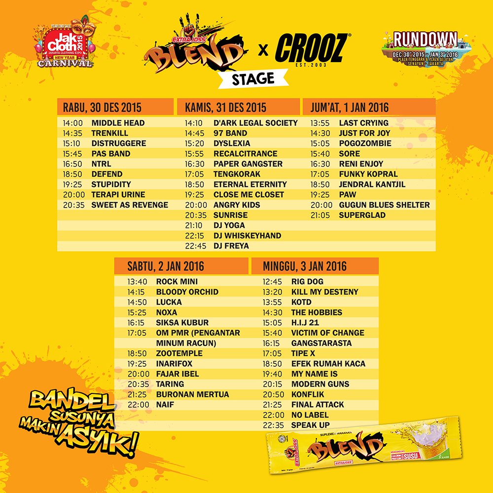 Cek Line Up Hari Terakhir JakCloth :)
