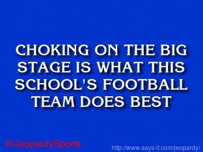 JeopardySports's tweet photo. "What is: the University of Oregon?" #JeopardySports https://t.co/UbKdDQpv7a