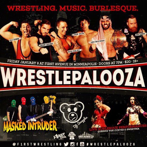 ItsDJSnuggles's tweet photo. 2016 is here and #WRESTLEPALOOZA is right around the corner.
Grab tickets here - https://t.co/uxO4C8AteA
#iBeatbox https://t.co/Xri2tdMG4v
