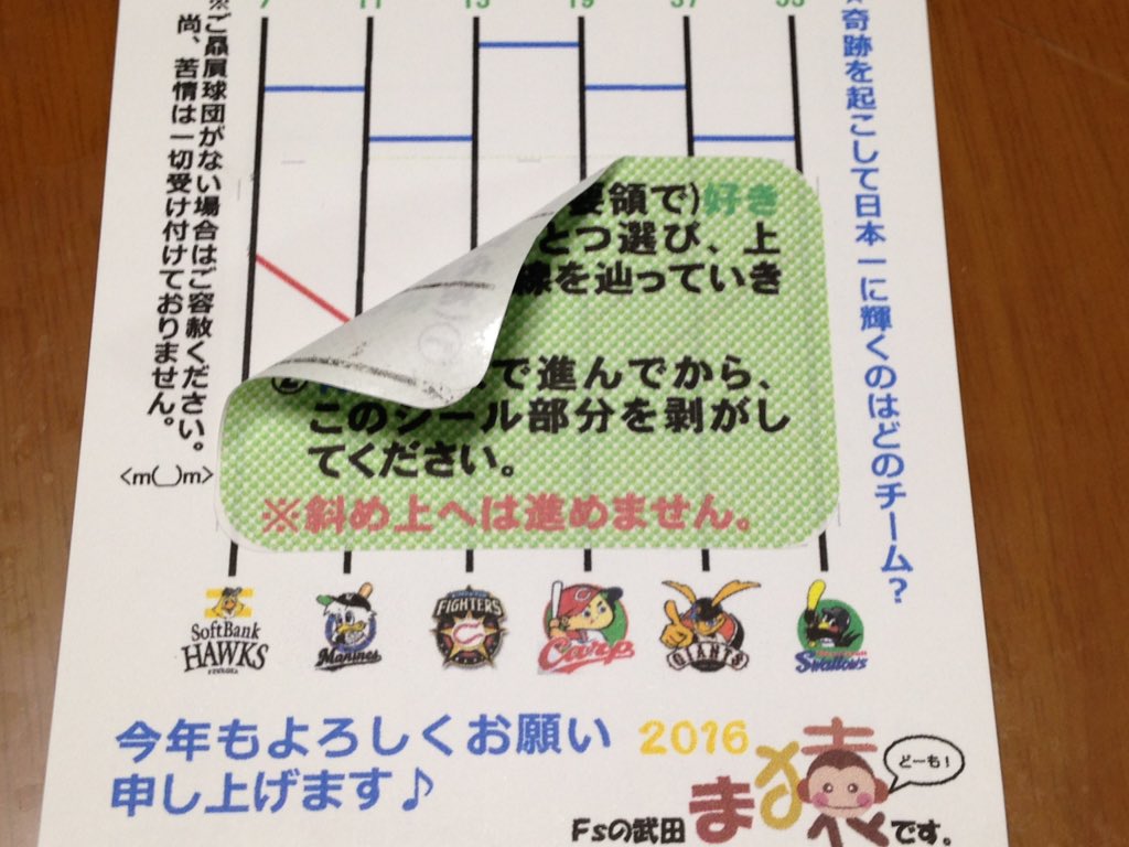 Taka Sun 毎年恒例おもしろ年賀状公開 あみだくじの要領で好きな素数を選び シール部分を剥がすのがミソです T Co Kxgwajp45r Taka Sun 毎年恒例おもしろ年賀状公開 あみだくじの要領で好きな素数を選び シール部分を剥がすのがミソです T Co Kxgwajp45r