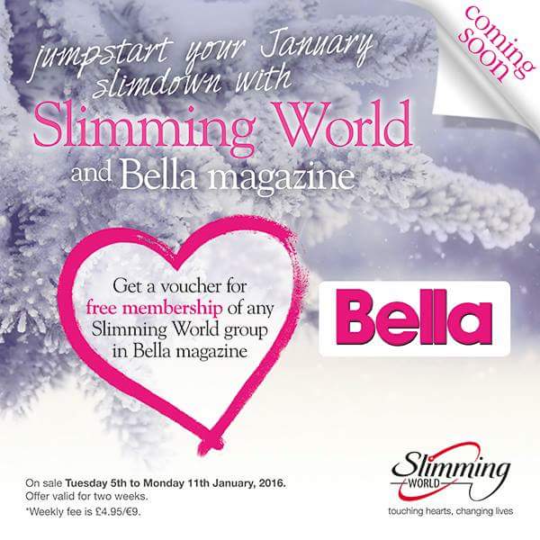 SWLisaRedCross's tweet image. Coming soon! Free membership :-D @slimmingworld @bellamagazineUK #weightloss #healthyyou