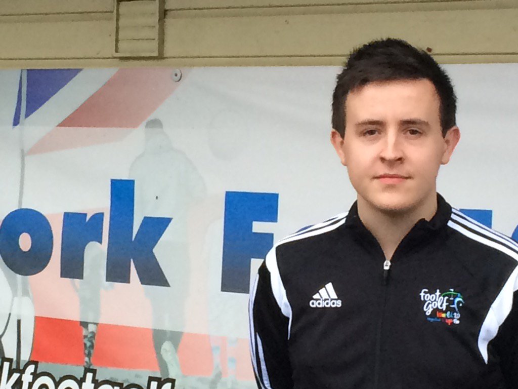 Tom Spink pays a fleeting visit here before travelling to Argentina for the Footgolf World Cup. Bring it home Tom