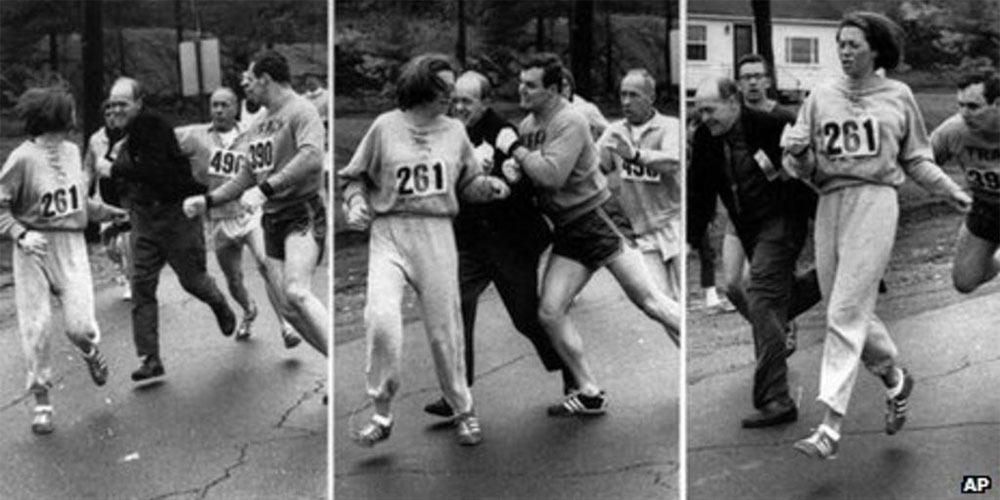 "And my little coach said 'run like hell!'" The first woman to officially run a marathon: bbc.in/1mrlXbc