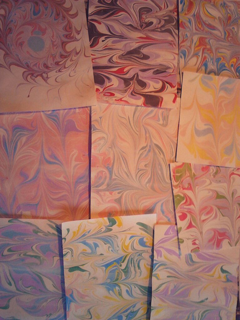First try at marbling paper...