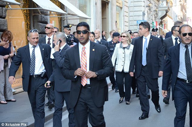 Surrounded by armed bodyguards and Secret Service agents, Hillary Clinton declared that guns don't keep us safe