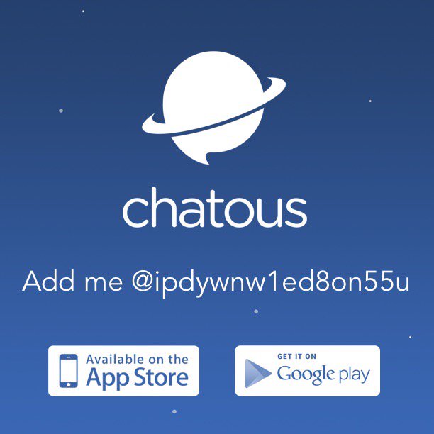 Chat with me on #chatous. Go to c.hato.us chatous.com