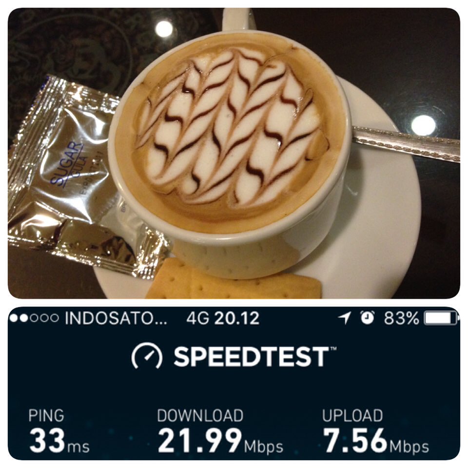 ghwin's tweet photo. Ngopi di Kediri sambil streaming pake 4Gplus. Lancar jaya meski cuma 2 bar
@IndosatOoredoo 
#IndonesiaDigitalNation https://t.co/rHwvKzOUce