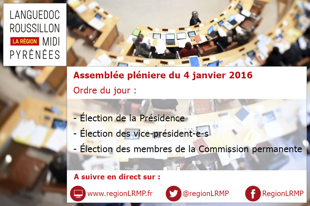 Demain, suivez la 1ere Assemblée plénière de la région sur ce compte et en vidéo sur regionlrmp.fr  #LRMP