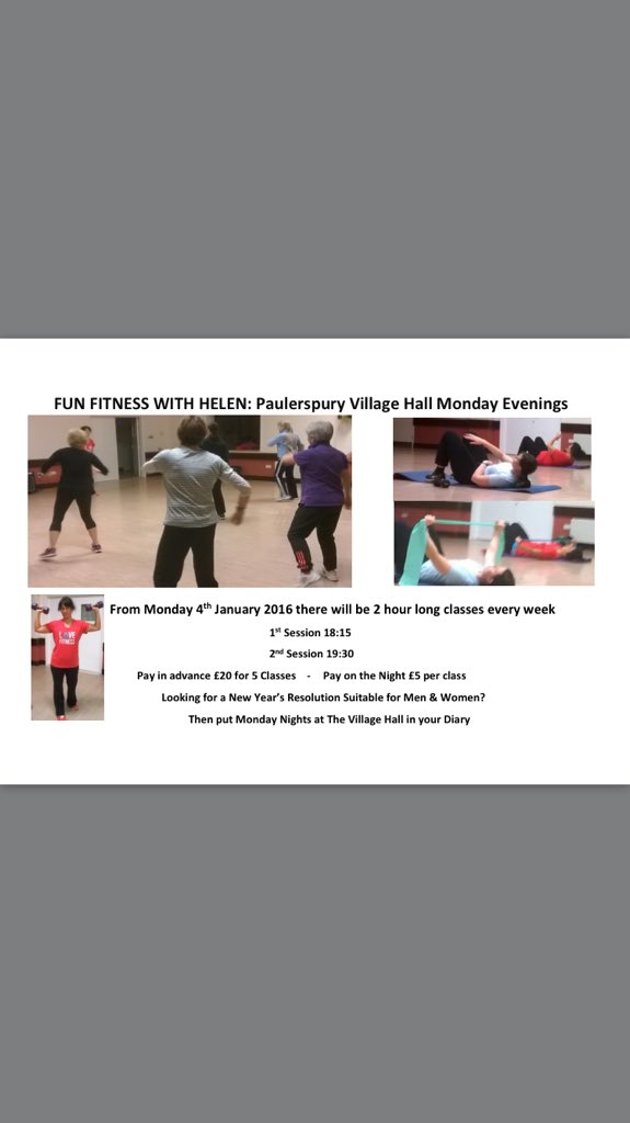 Monday nights Paulerspury Village Hall <a href="/paulerspury/">Paulerspury</a> <a href="/PaulerspuryCEVC/">PaulerspuryCEVC</a> <a href="/PaulerspuryHead/">Headteacher</a> <a href="/barleymow_p/">Barley Mow</a> @vinehousehotel