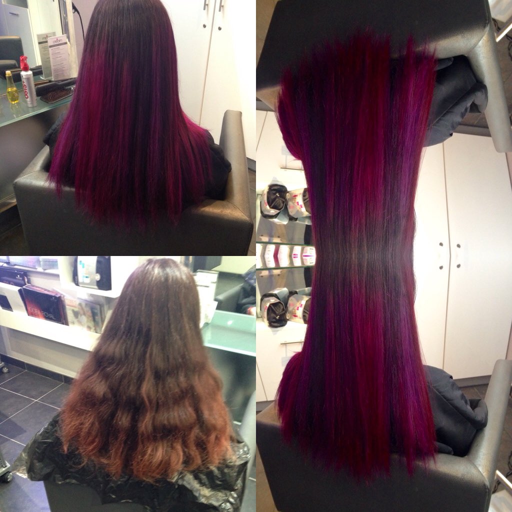 Before and after on my client 👌🏽 fresh colourchange had some fun with colours #schwarzkopf #crazycolour