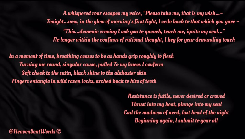 HeavenSentWords's tweet photo. ~#SenseWrds #ashverse #MadVerse #WyldeVerse #ashenveil #RavensVeil #dsubverse #fieryverse #Promptpocalypse * 4 https://t.co/6jyhJN2njc