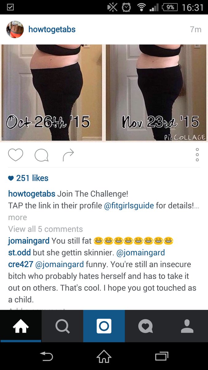 mcguiganl2's tweet photo. Wow some instagram comments are harsh https://t.co/JPIufc8zcD