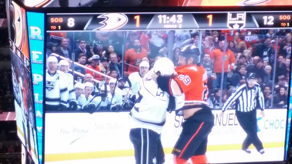 DuxScreamerGirl's tweet photo. @AnaheimDucks #CuddleBreak number 2! #LetsGoDucks #LAKvsANA https://t.co/zgHw2cHXtU