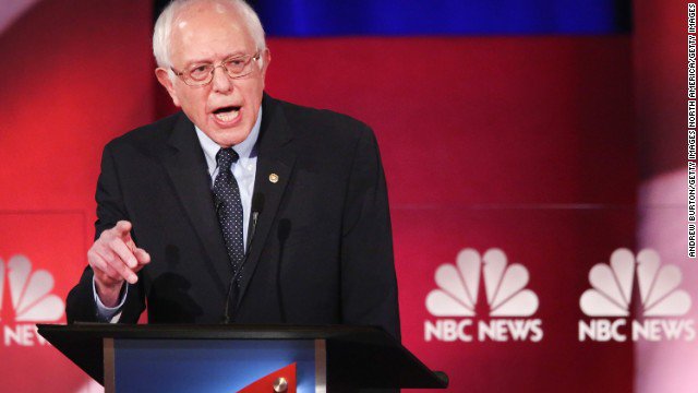 cnnbrk's tweet image. Sanders: United States belongs to all of us and not just a handful of wealthy campaign contributors.