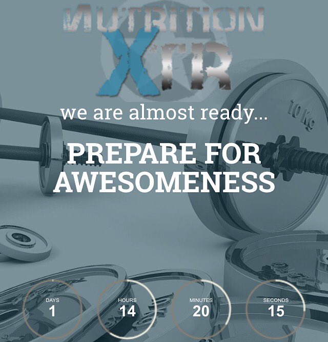 NutritionXTR's tweet photo. Going live in 1 DAY and 14 HOURS!! Watch out for our launch offers and R200 voucher!! Prepare for PURE AWESOMENESS! https://t.co/I7RNOVgxj2