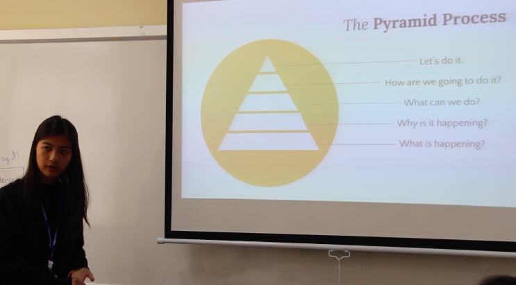 teresattung's tweet photo. The inimitable @AmChunnananda presenting @Compass_Ed & @AlanAtKisson 's pyramid for #sustainable action! #ServICE16 https://t.co/HpuNvbZeGS