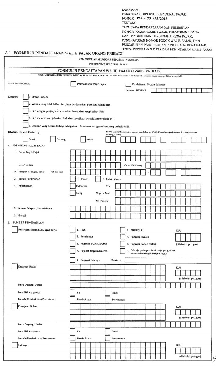 #PajakKitaUntukKita on Twitter: "contoh Formulir 