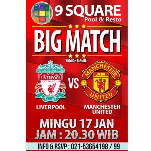 NOBAR BIG MATCH Minggu 17/1/2016 <a href="/20/">20</a>.30pm LIVERPOOL VS MU <a href="/9square/">Bayi,Xiao</a> with BIG SCREEN !! rsvp 02153654199