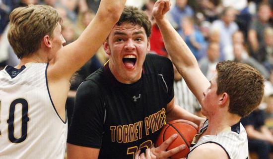 sdutSports's tweet photo. No. 3 @TorreyPinesHS beat the @LCCMavs in front of a packed house tonight. https://t.co/edXklB7zTE https://t.co/sDmYQeCUEh