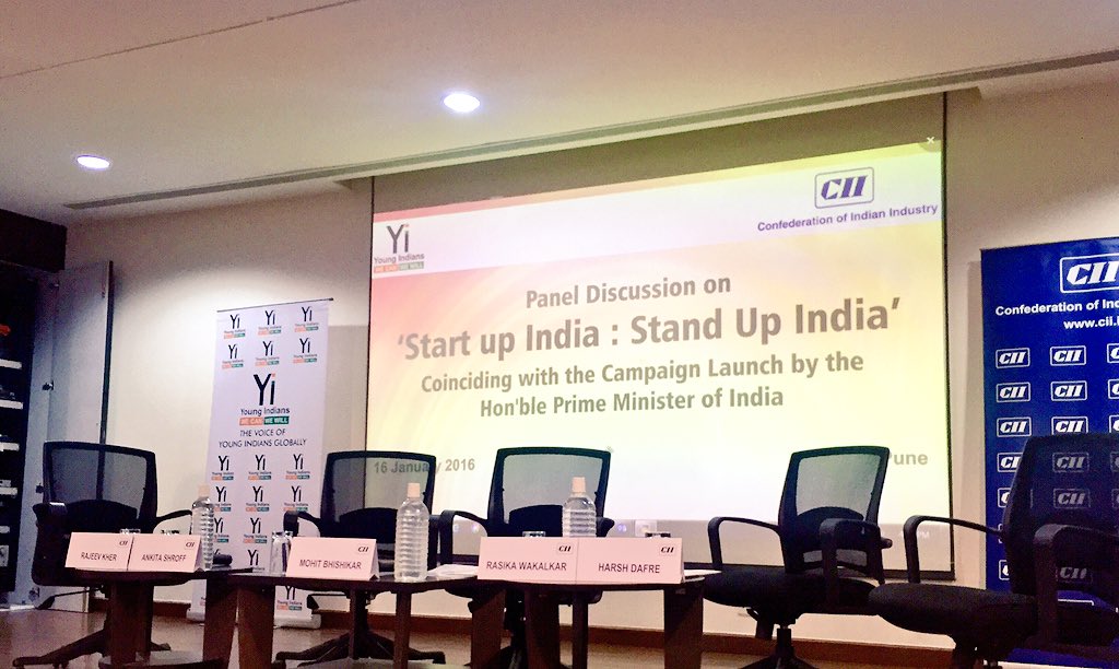 RasikaWakalkar's tweet photo. Was my privilege to have been a panellist on an engaging dialogue #startupindia #standupindia #ciipune #entrepreneur https://t.co/E8sq6eFszn