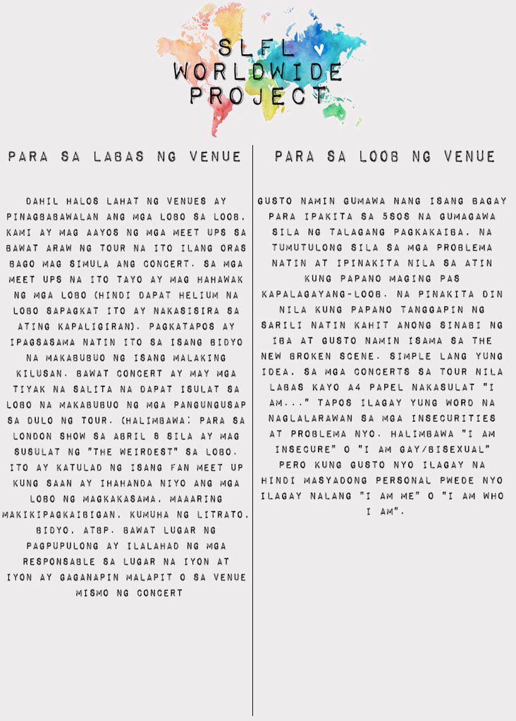 SLFLWWProjectPH's tweet image. This is the official poster &amp;amp; all you need to bring for the project! If you have questions don&apos;t be afraid to ask us