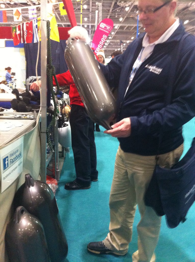 We're loving the new 'anthracite' colour Majoni fenders available on the Compass Marine stand #LBS16 <a href="/LoveBoatShows/">Love Boat Shows</a>