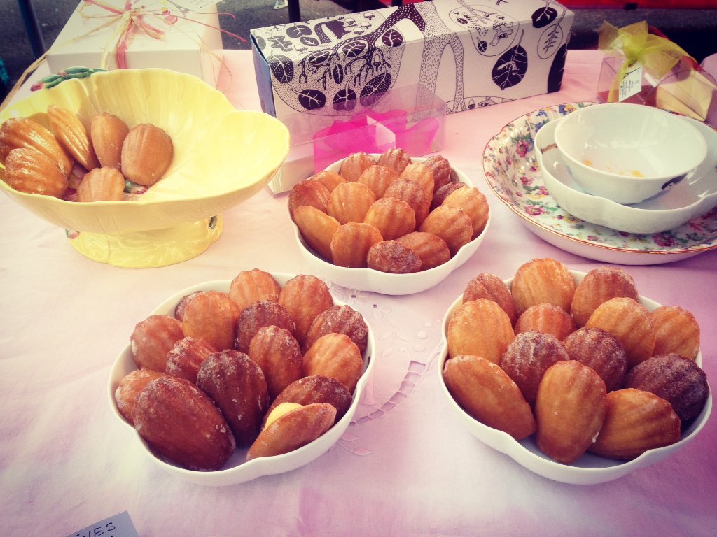 FolieMacaron's tweet photo. Selling our 'SO French' Madeleines at #Surbiton #farmersmarket @surbitonfarmersmarket today! #frenchmacarons https://t.co/GysyzSfFvv