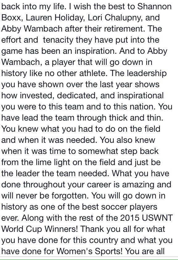 ahibbs2's tweet photo. You are all Heroes! #SheBelieves #IBelieve #WeAllBelieve #USWNT https://t.co/MLOcwI85ZB