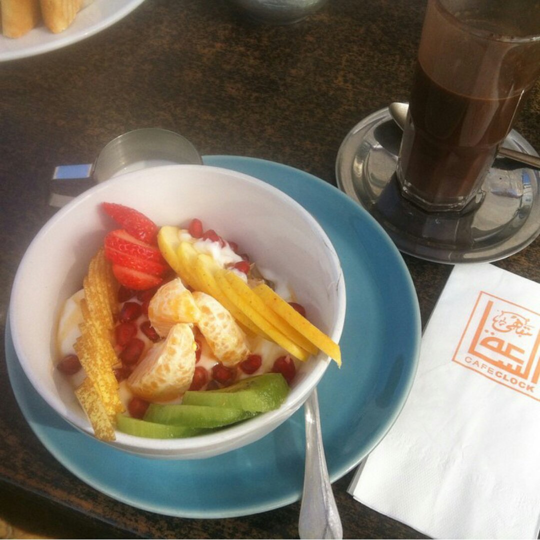 CafeClock's tweet image. Saturday morning essentials.

#breakfast #coffee #cafeclock #Marrakech #kasbah