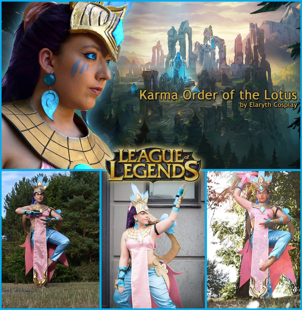 Elhynia's tweet photo. Photo montage of my #Karma #LotusOrder from #LeagueOfLegends MOBA https://t.co/gMdF9eVt1S