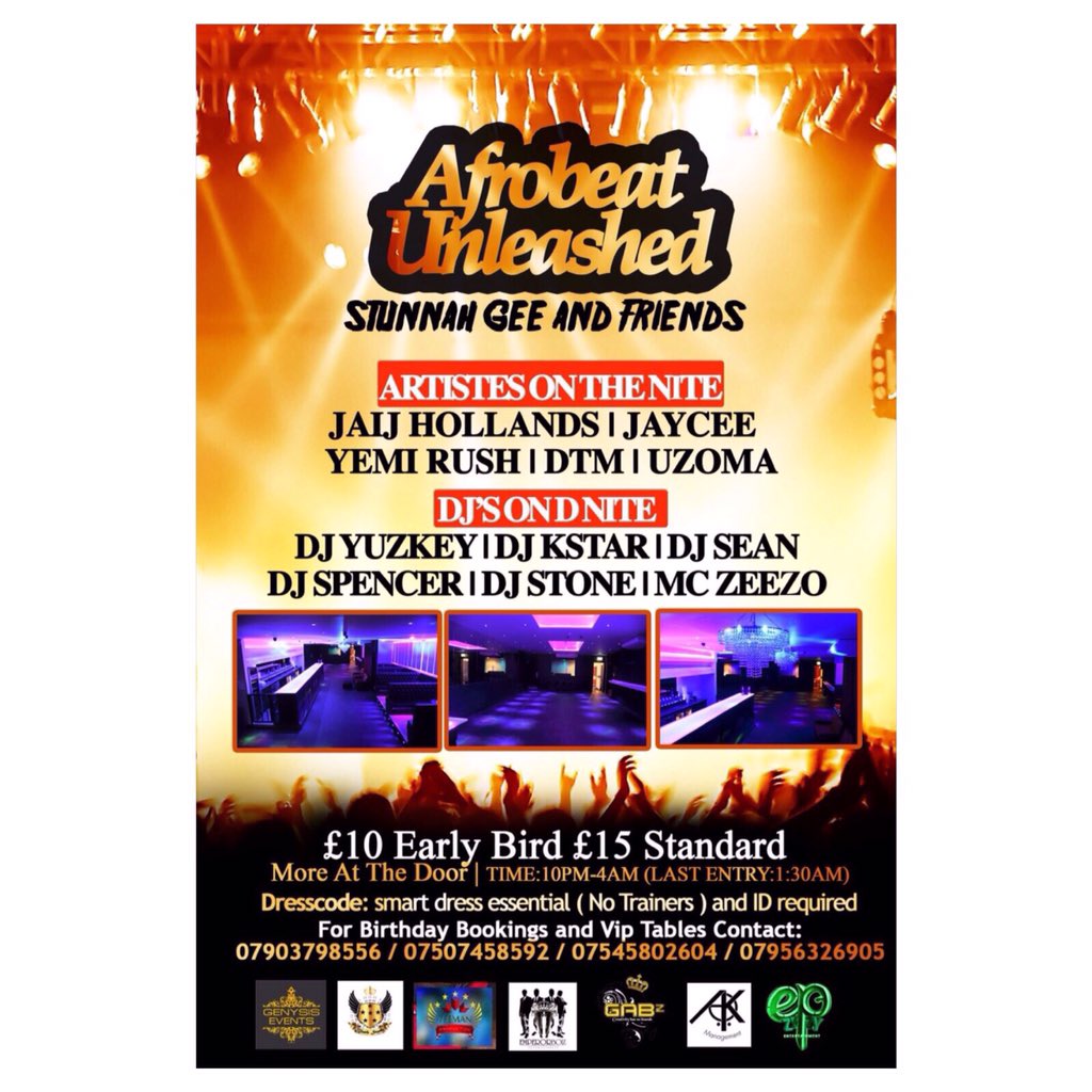 Tonite @barnuvo Lewisham London .. <a href="/stunnahgee/">Stunnah Gee</a> And Friends .. #AfrobeatsUnleashed