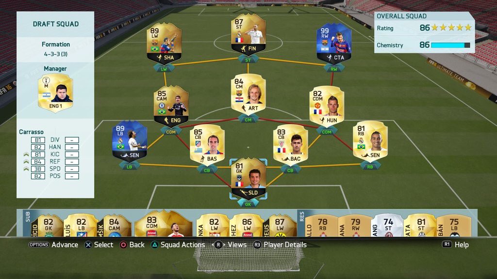 TMJPFifa's tweet photo. What do you think of my latest FUT Draft team? #TOTY #TOTYMessi #TOTYMarcelo #BBVA #BPL #FUTDraft #Youtube #TMJPFifa https://t.co/lTeoAFhuml