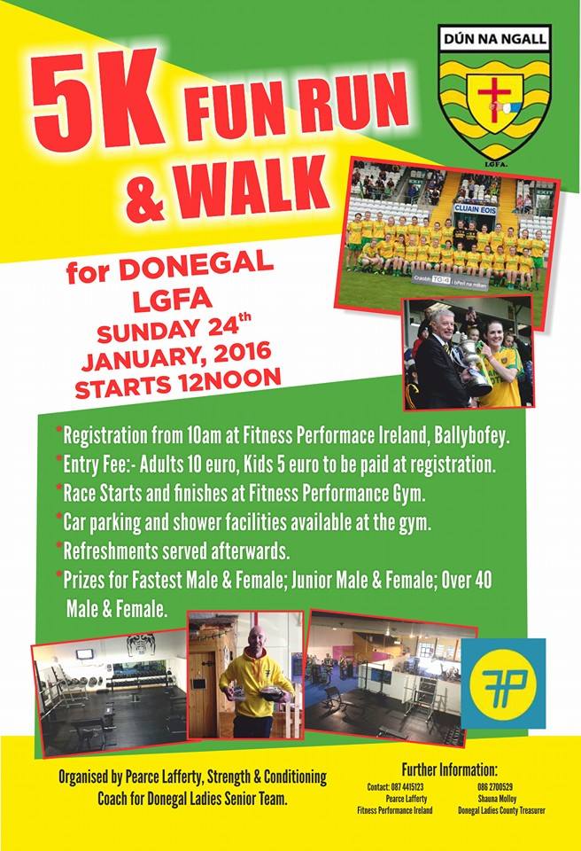 DonegalLGFA's tweet image. We are hosting a 5k in Ballybofey next Sunday 24th January
All RTs appreciated #donegal #gaa #lfga