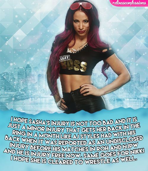 Mickie_Mania's tweet photo. I hope Sasha's injury is.. #DivasConfessions https://t.co/AHFFRCuSIh