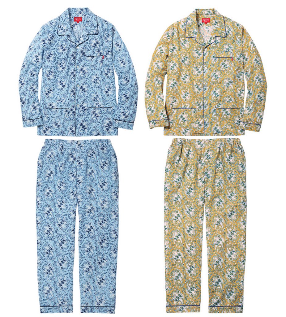 Supreme 15AW Paisley Flannel Pajama Set