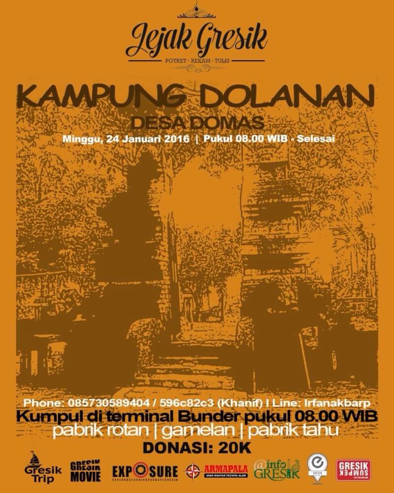 RT <a href="/GresikMovie/">gresikmovie</a> Mlaku2 sekalian belajar nang Desa Domas 24/01/2016 | 08.00 | Donasi 20K info instagram.com/p/BAlRIH5DcNG/