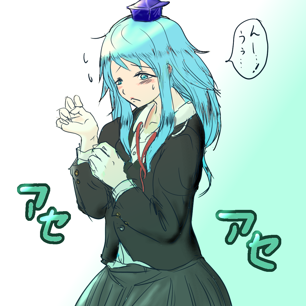 遅刻しそうなのに袖のボタンが留まらないJKけーねちゃん
#深夜の真剣お絵描き60分一本勝負 
