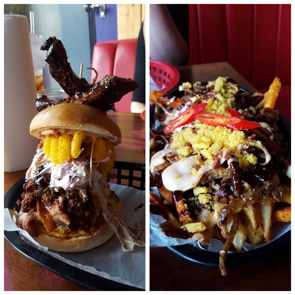 AlmostFamousGN's tweet photo. JURASSIC PORK &amp; PHOENIX FRIES. That's how it's done! https://t.co/HzBO7XdbX3