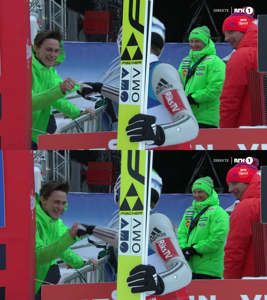 wclhmr's tweet photo. This is why we love #skijumping 👊🏼  #skijumpingfamily #nrksport https://t.co/h466DlAhGJ