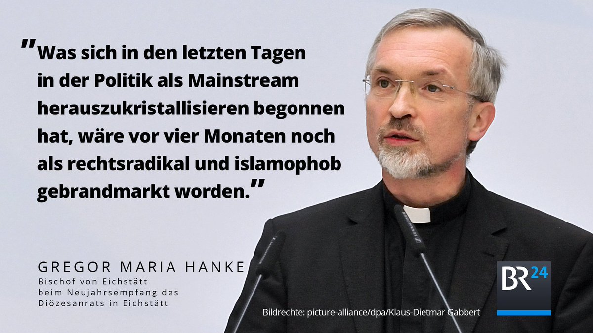 BR24's tweet photo. Der Eichstätter Bischof #Hanke ist beunruhigt vom Ton in der aktuellen Flüchtlingsdebatte. #Fluechtlinge https://t.co/mmAZQOMsEw