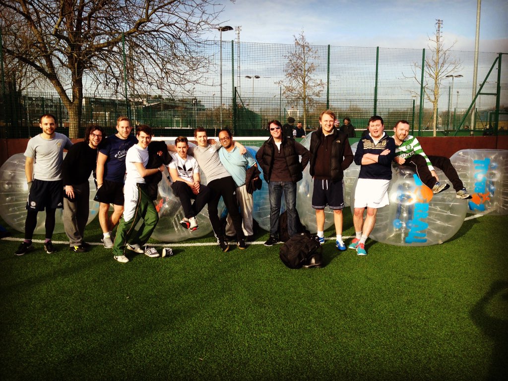 ZorballUK's tweet photo. Top game today for Sam's #stag do! Best of luck for tonight... Never mind the wedding #zorball #london #zorbfootball https://t.co/a1N8IPgdoJ