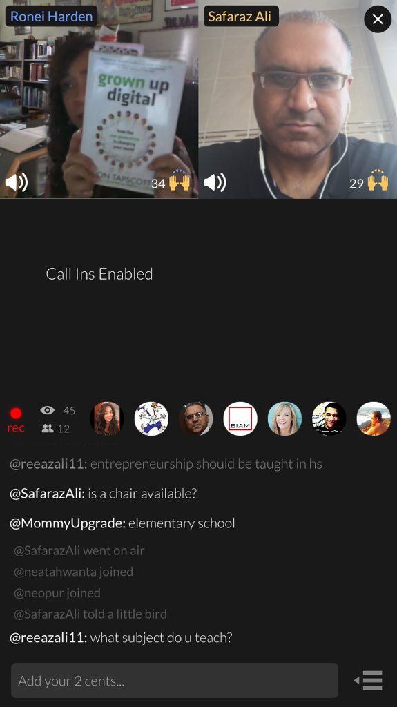 SafarazAli's tweet photo. Participated in @RoneiHarden #blab on #education in a #DigitalAge #digitaleducation #education #grownupdigital :-) https://t.co/ISMhXGpjMu
