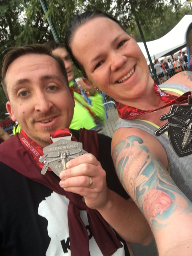 hereyouleave's tweet photo. We did it! His first @runDisney and 10k! #StarWars10k. Now for a full day in the park! https://t.co/pak1989HBB